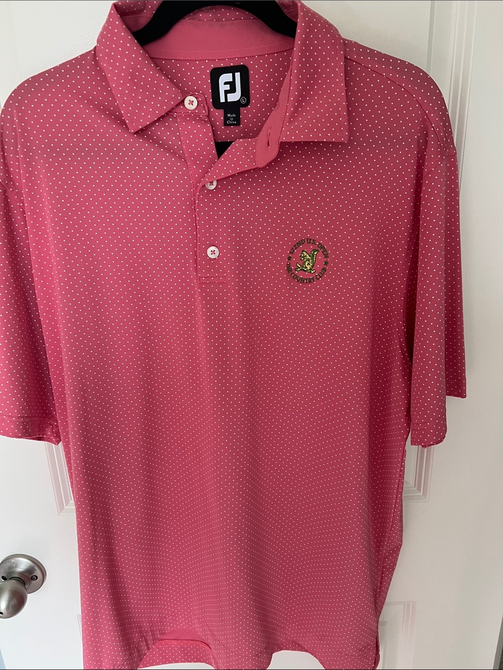 FootJoy Rose Pink Microdot Performance Polo - Men